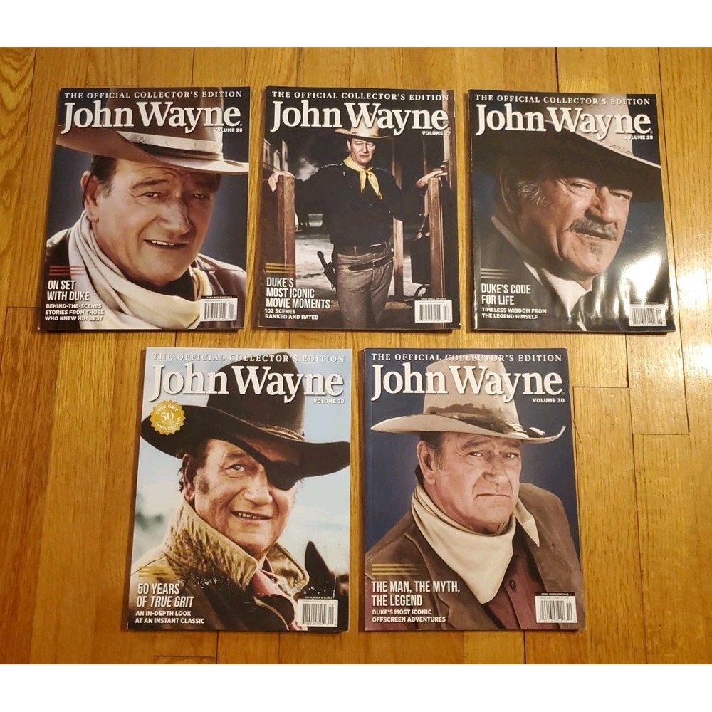 John Wayne Official Collectors Edition Magazine Lot Volumes 26-30